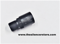Pencil Barrel Seating Thread Adapter & .5 Inch Barrel Extender Adapter: 5/8-24 to 5/8-24
